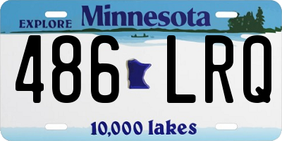 MN license plate 486LRQ