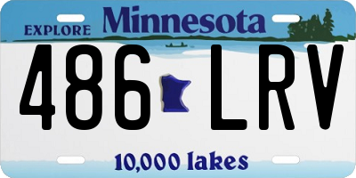 MN license plate 486LRV