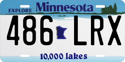 MN license plate 486LRX
