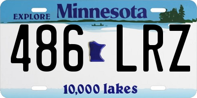 MN license plate 486LRZ