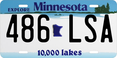 MN license plate 486LSA