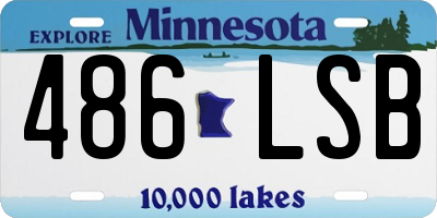 MN license plate 486LSB