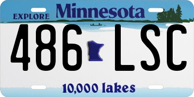 MN license plate 486LSC