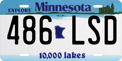 MN license plate 486LSD