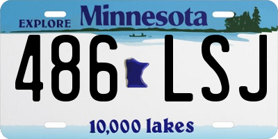 MN license plate 486LSJ
