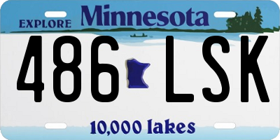 MN license plate 486LSK