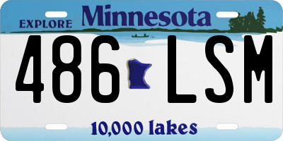 MN license plate 486LSM