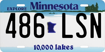 MN license plate 486LSN