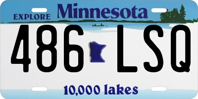 MN license plate 486LSQ