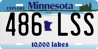 MN license plate 486LSS