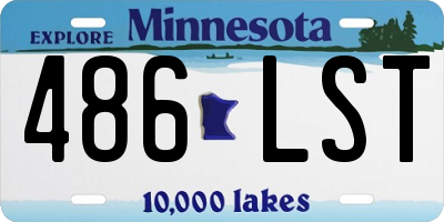 MN license plate 486LST