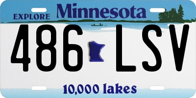 MN license plate 486LSV