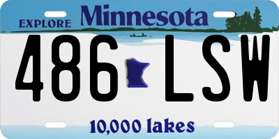 MN license plate 486LSW