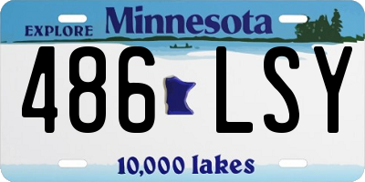 MN license plate 486LSY