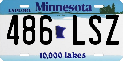MN license plate 486LSZ