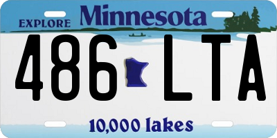 MN license plate 486LTA