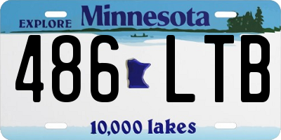 MN license plate 486LTB