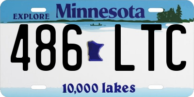 MN license plate 486LTC