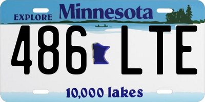 MN license plate 486LTE