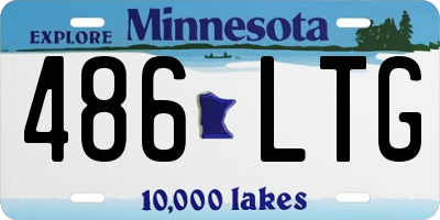 MN license plate 486LTG