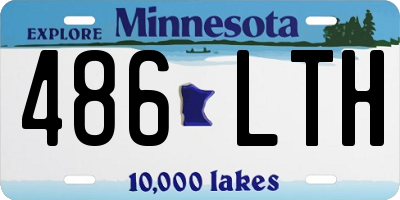 MN license plate 486LTH