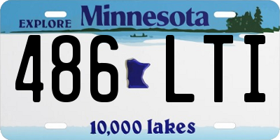 MN license plate 486LTI