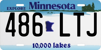MN license plate 486LTJ