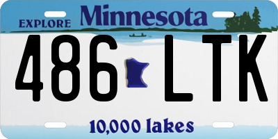MN license plate 486LTK