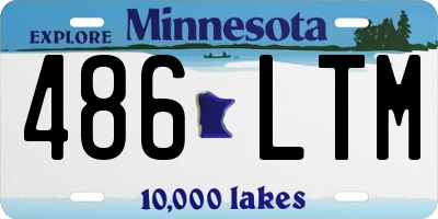MN license plate 486LTM