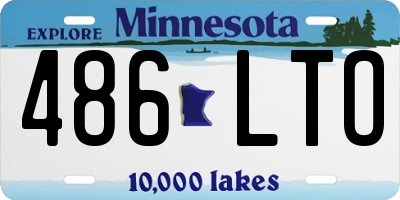 MN license plate 486LTO