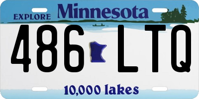 MN license plate 486LTQ
