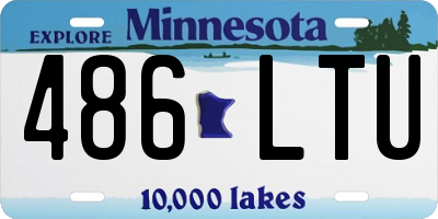 MN license plate 486LTU