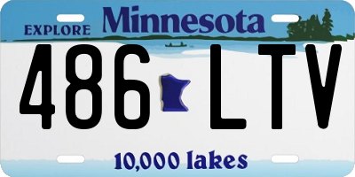MN license plate 486LTV