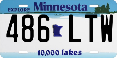 MN license plate 486LTW