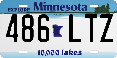 MN license plate 486LTZ