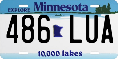 MN license plate 486LUA