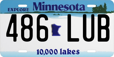 MN license plate 486LUB