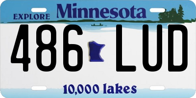 MN license plate 486LUD