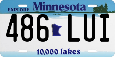 MN license plate 486LUI