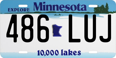 MN license plate 486LUJ