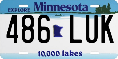 MN license plate 486LUK