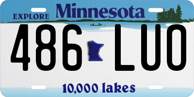 MN license plate 486LUO