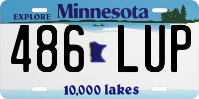 MN license plate 486LUP