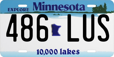 MN license plate 486LUS
