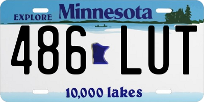 MN license plate 486LUT