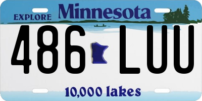 MN license plate 486LUU