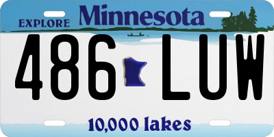 MN license plate 486LUW
