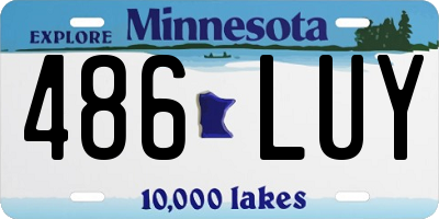 MN license plate 486LUY