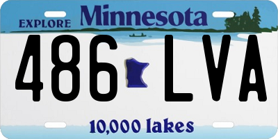 MN license plate 486LVA