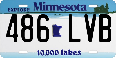 MN license plate 486LVB